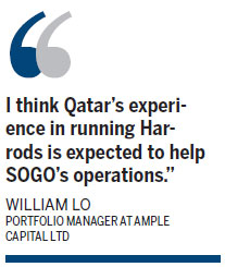 Qatar sovereign fund in HK$4.7b stake deal with SOGO owner