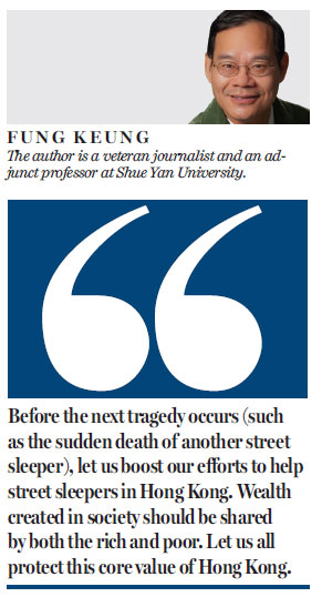 We must do more to help street sleepers in the city