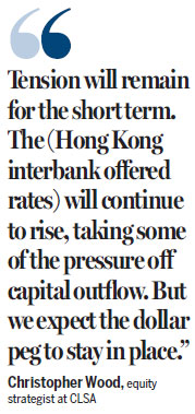 Pressure to mount on Hong Kong dollar