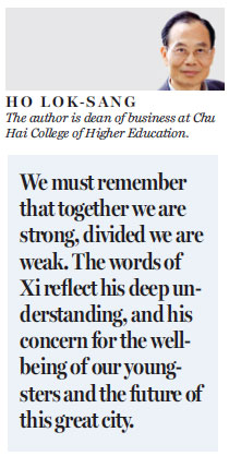 Xi's message - spirit of 'one country, two systems'