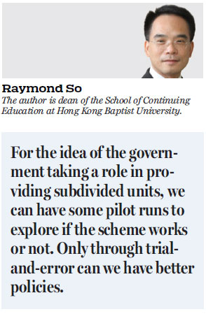 Government-led subdivided units scheme worth a try