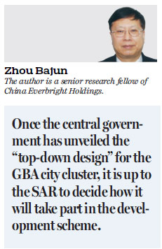 Hong Kong must appreciate 'top-down design' of Bay Area