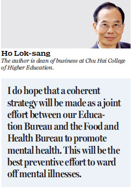 Life education needed in HK mental health policy