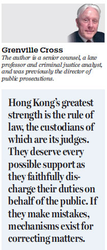 HK judiciary independent, just, upholds rule of law