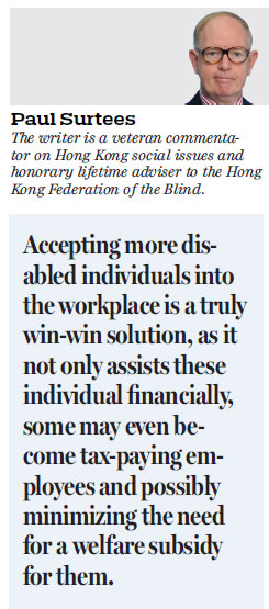 hk must offer more jobs to blind people hongkong comment chinadaily jobs blind people can do