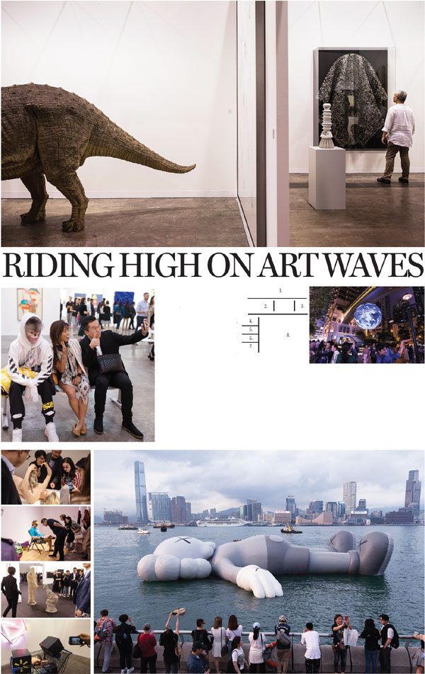 RIDING HIGH ON ART WAVES