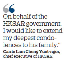 CE 'saddened' by death of Tao Ho