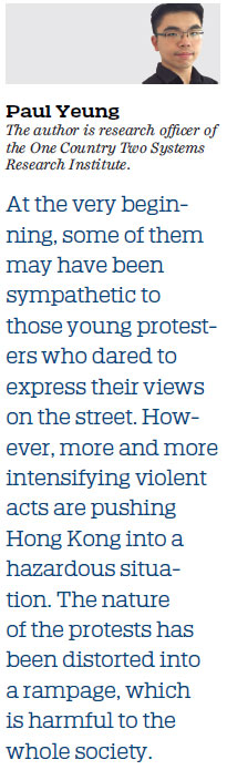 Silent majority should speak up to stop the violent protests