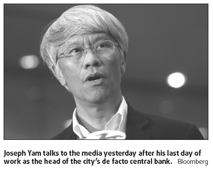 HKMA chief Joseph Yam ends tenure