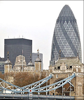 伦敦“色情小黄瓜”成全英最贵办公大楼