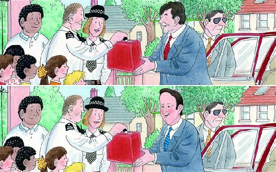 英国儿童读物偷梁换柱 热捧卡梅伦抛弃前首相布朗