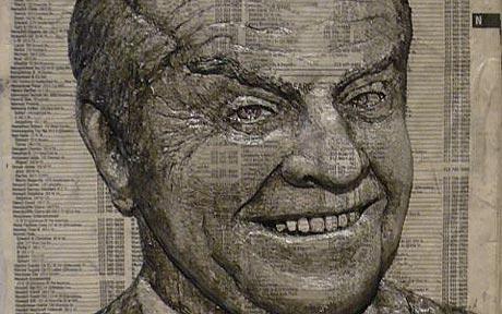 美国手工艺术家用废弃电话簿刻出名人脸孔(图)