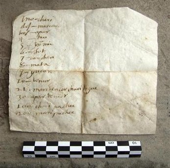 400年前书信有奥妙 考古学家研究两年发现失传语言