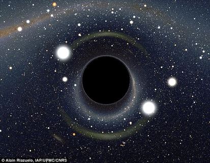 NASA公布电脑模拟黑洞图像 引力强大致恒星