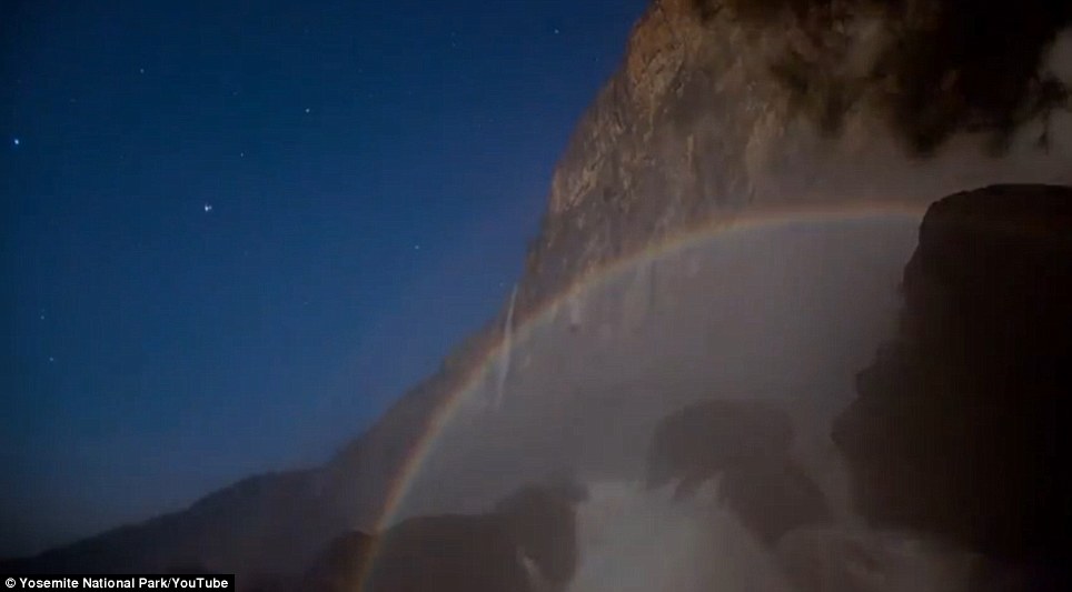 月虹美不胜收！美国约塞米蒂国家公园制作短片秀奇观