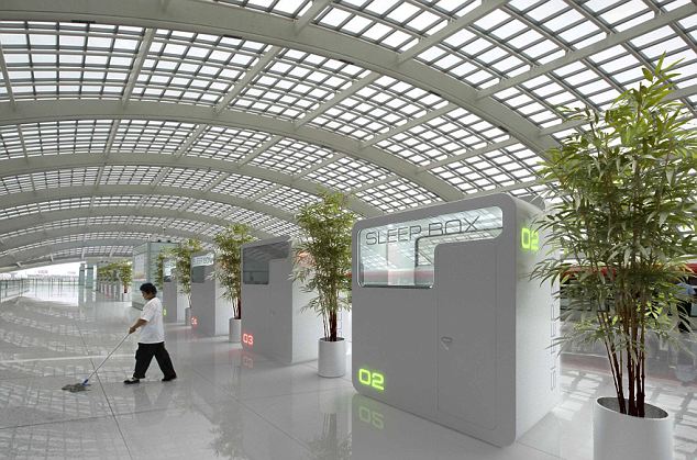 飞机乘客的福音:莫斯科谢列梅捷沃机场推出“睡眠箱”服务