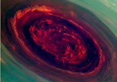 NASA捕捉罕见土星飓风惊艳美图 酷似玫瑰