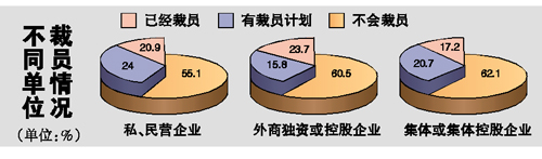 金融危机影响调查:减薪国企第一 裁员私企居首