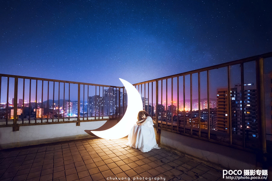 组图:夜景人像《月亮忘记了》