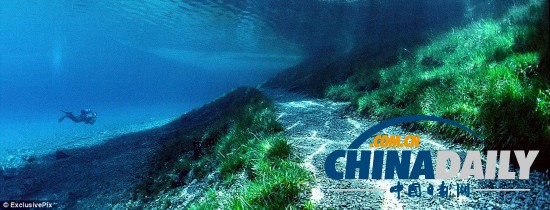 奥地利“水珍珠”：绿湖水下公园
