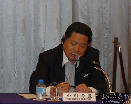 日本自民党政调会长中川秀直：亚洲不需要“盟主”