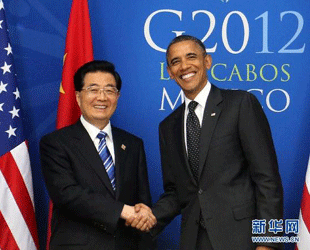 胡锦涛会见美国总统奥巴马