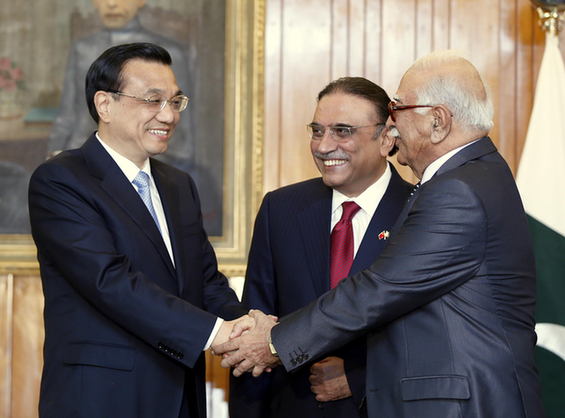 李克强与巴基斯坦总统扎尔达里、总理霍索会谈时强调 巩固中巴传统友谊 推进全面务实合作