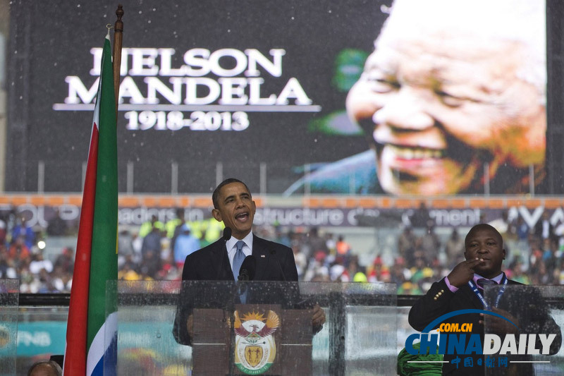 曼德拉追悼会奥巴马手语翻译被指是“冒牌货”