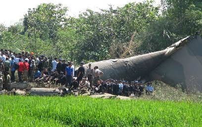 印尼一军用机失事 死亡人数巴到98人