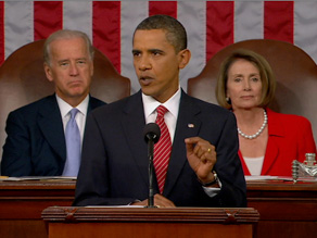 图：奥巴马国会发表讲话 誓要完成医疗改革