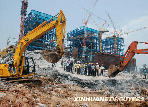 印度在建电站烟囱倒塌造成至少25人死亡
