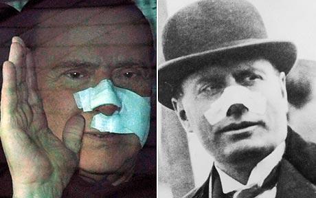 英媒称贝卢斯科尼遇袭后更像墨索里尼