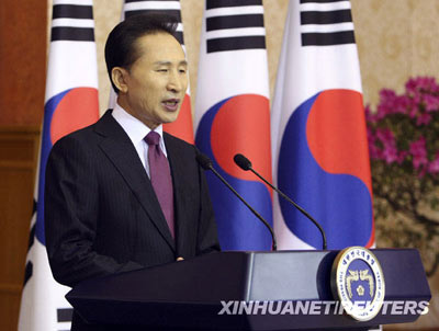 韩国总统李明博发表新年演说 提议韩朝互设联络处