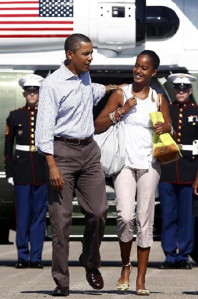 奥巴马12岁女儿天赋异禀+身高快赶上老爸
