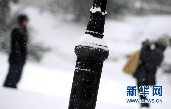 纽约遭暴风雪袭击 部分地区能见度为零
