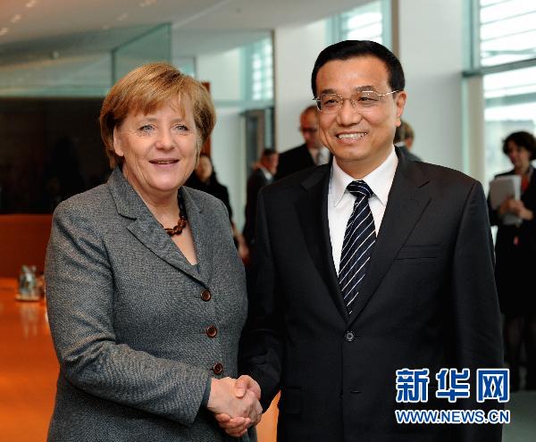 李克强与德国总理默克尔举行会谈(图)