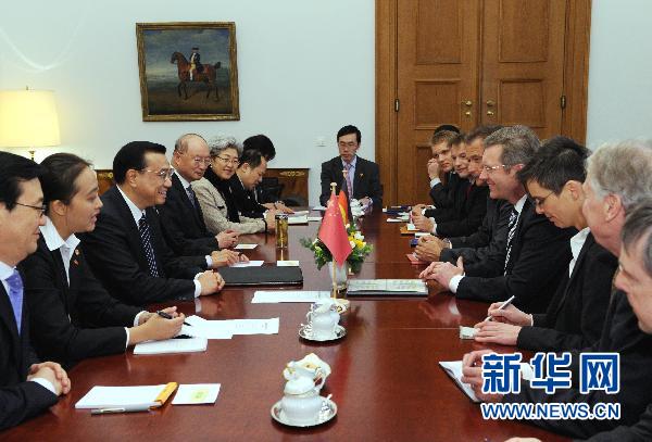 李克强会见德国总统 决定推进战略伙伴关系(图)