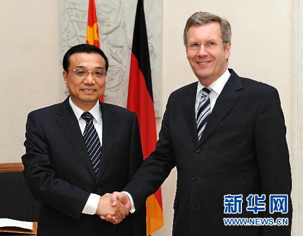 李克强会见德国总统 决定推进战略伙伴关系(图)