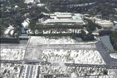 东京出现今冬首次积雪 近10万人交通受阻