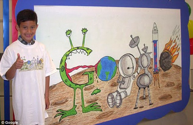 凭借一幅名为《太空生活》的绘画作品