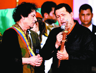 查韦斯宣布继续承认卡扎菲是利比亚合法领导人