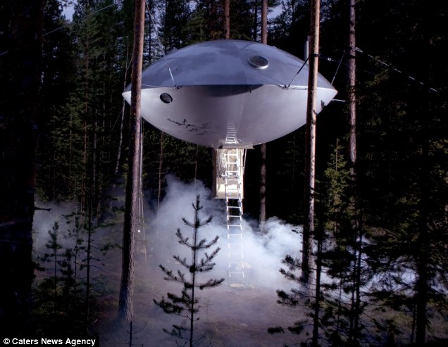瑞典独特“太空酒店”外形酷似UFO 吸引万千科幻迷