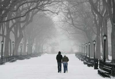 暴风雪来凑热闹 美国遭遇银色情人节(图)