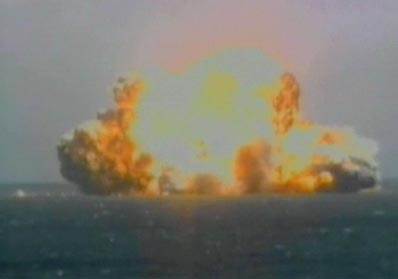 图:“海上发射”新年首发失败 火箭爆炸卫星坠毁