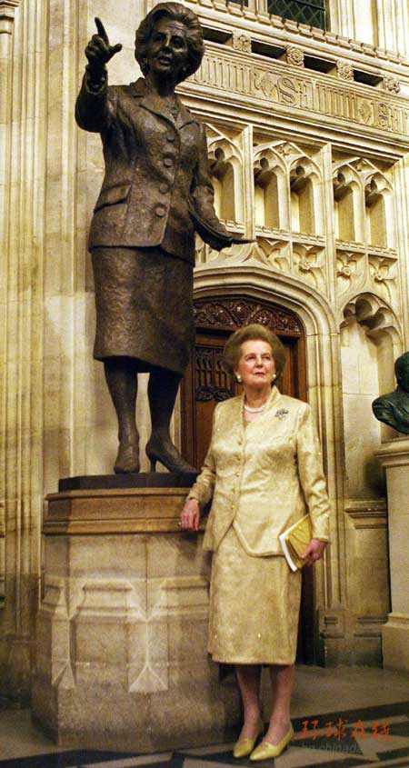 撒切尔铜像落成 打破在世首相不立像惯例