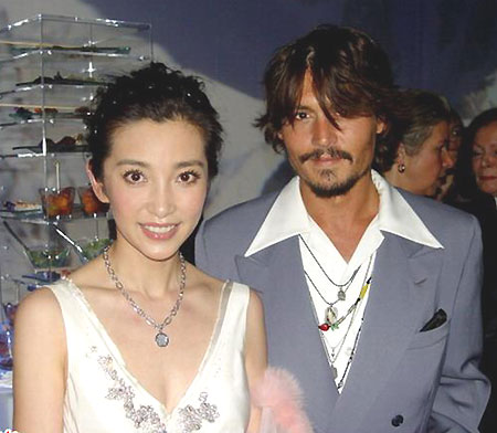 李冰冰强尼戴普亮相万宝龙庆典(图)