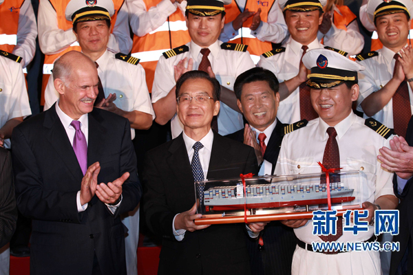 温家宝与希腊总理帕潘德里欧会晤（组图）