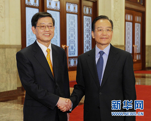 国务院总理温家宝与韩国总理金滉植举行会谈