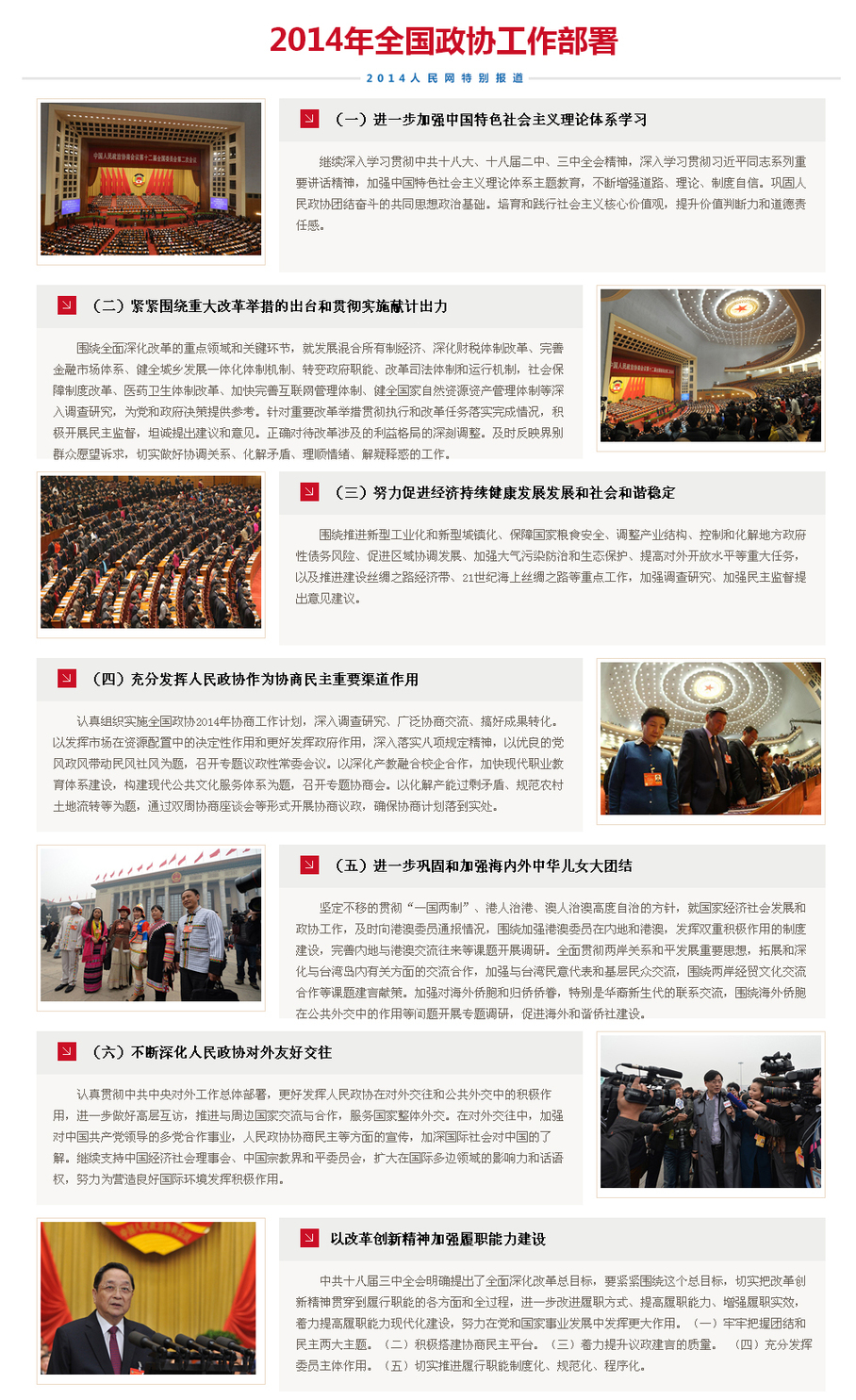 2014年全国政协工作部署