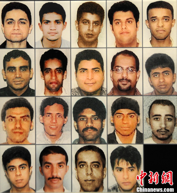 FBI公布9·11事件中19名劫机分子照片